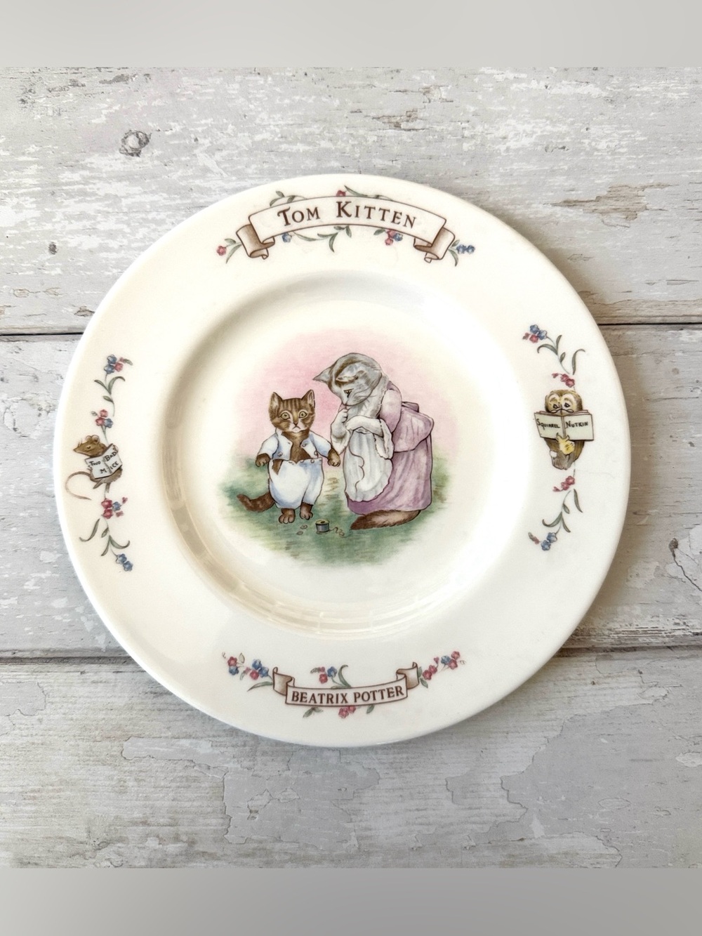Beatrix Potter 8in Collectible Plate Tom Kitten Royal Albert England 1986